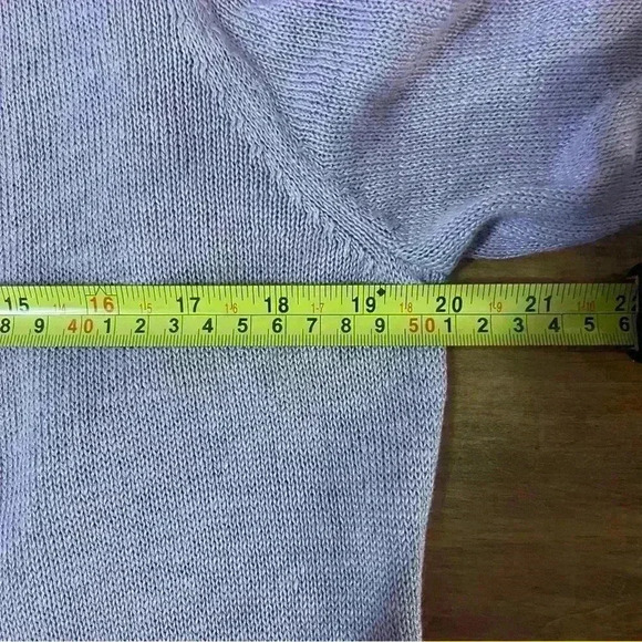 Eileen fisher 100% linen size large lavender mauve 3/4 length cardigan mint cond - Picture 10 of 11
